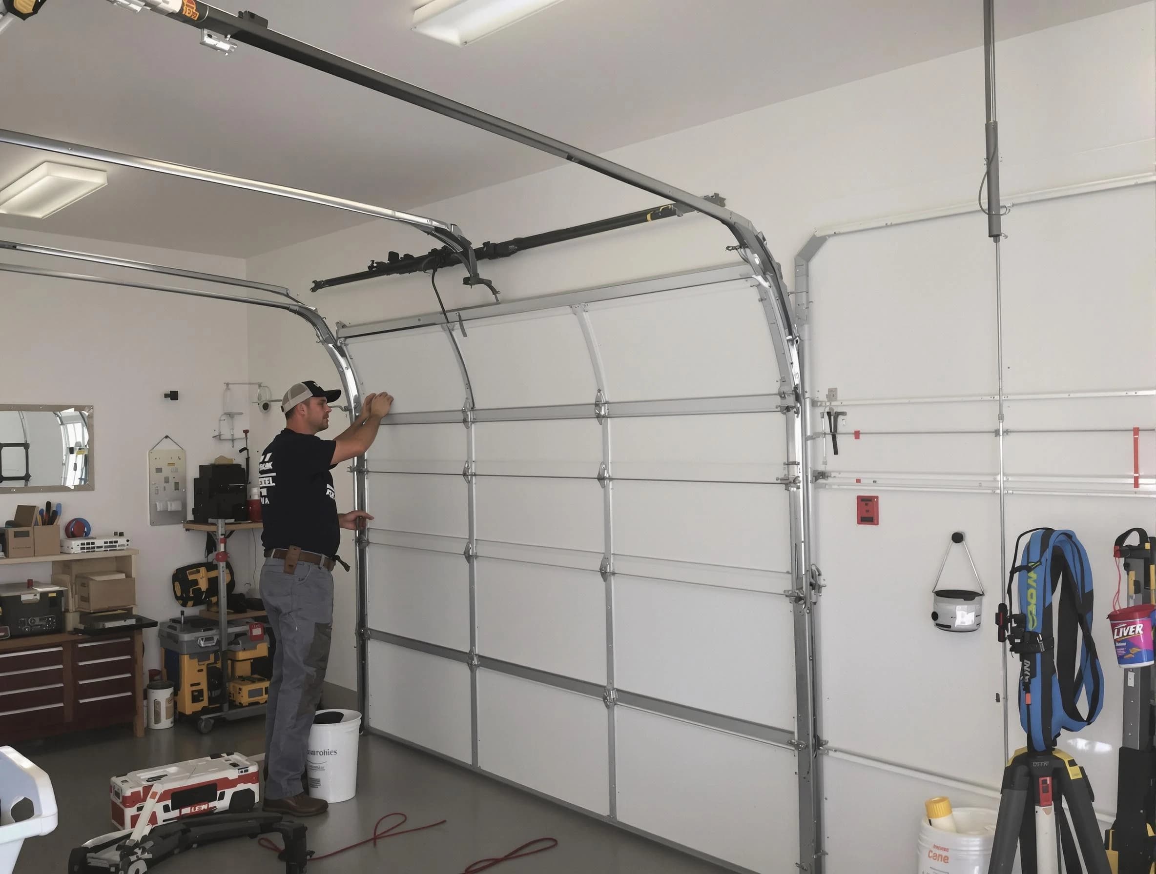 Buffalo Grove Garage Door Repair team installing new garage door in Buffalo Grove