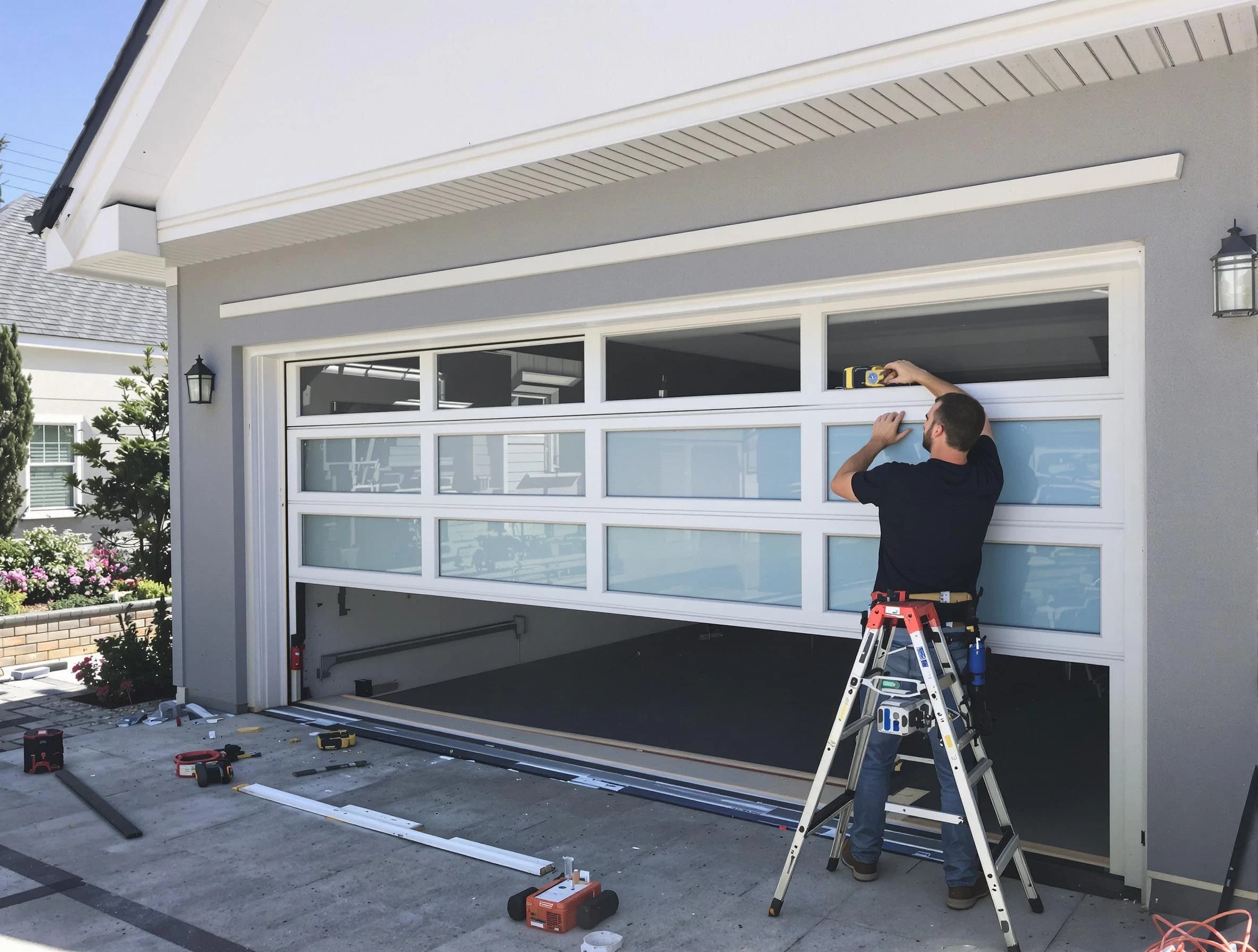 Buffalo Grove Garage Door Repair team performing garage door replacement in Buffalo Grove