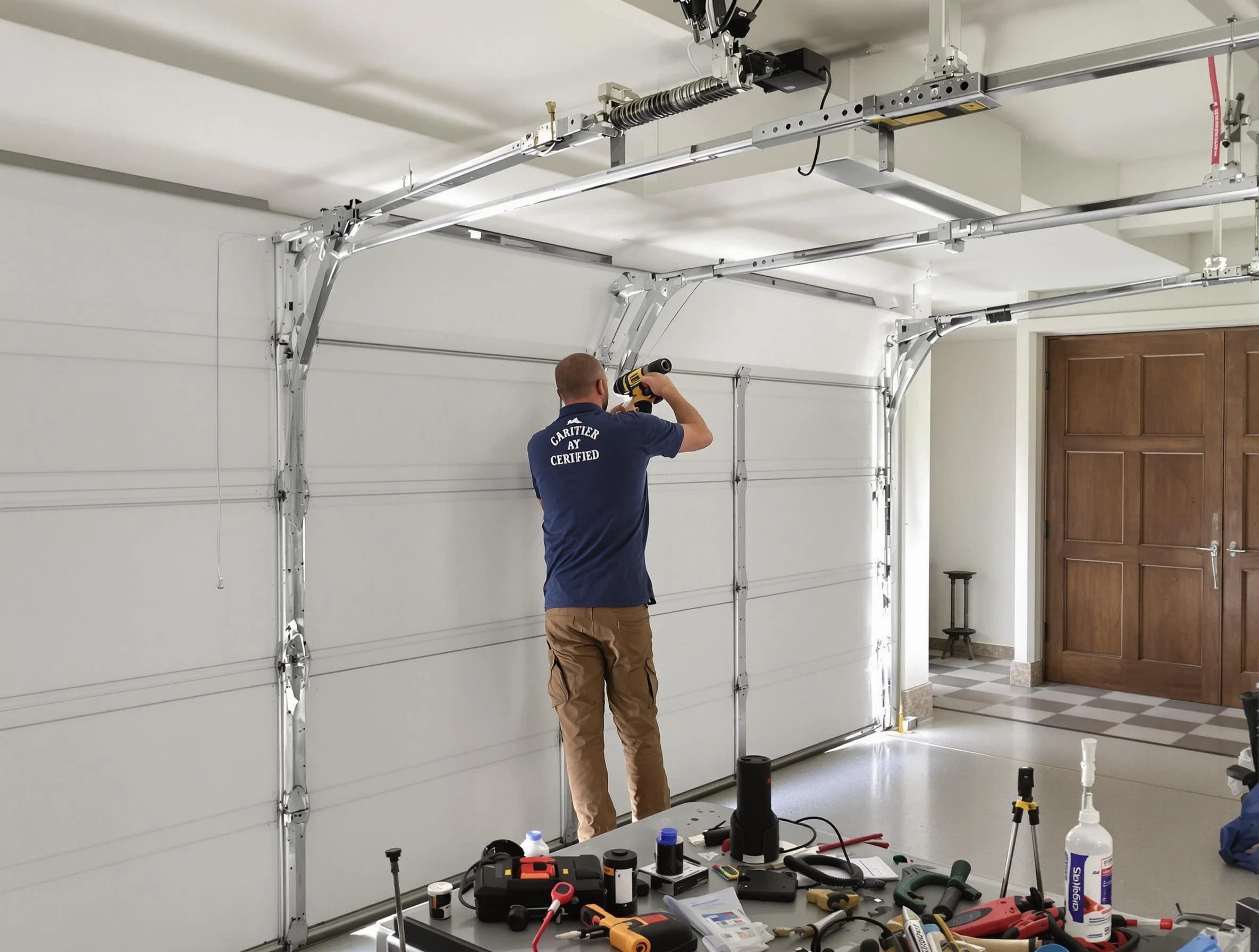 Buffalo Grove Garage Door Repair certified technician performing precision garage door repair in Buffalo Grove