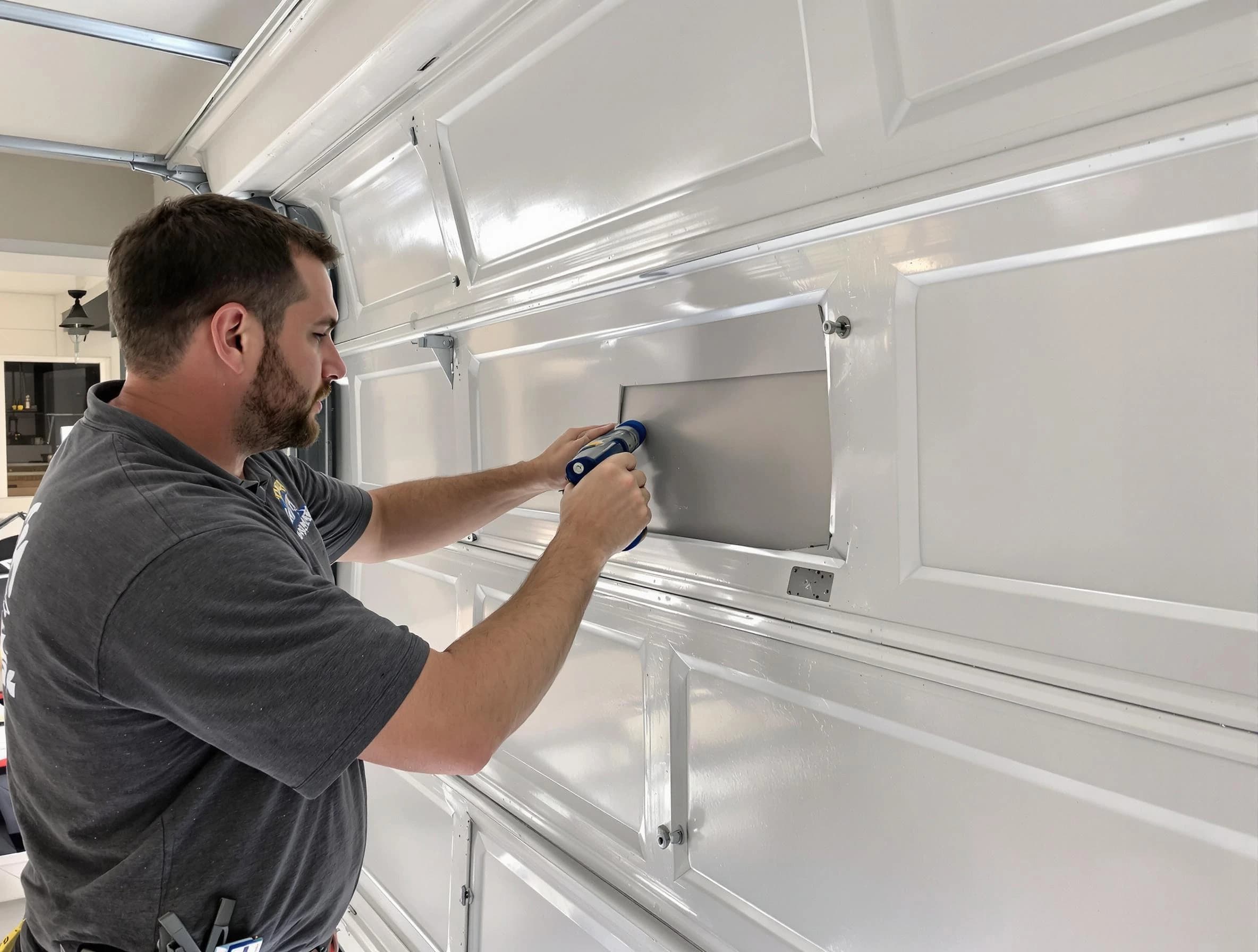 Garage door panel repair by Buffalo Grove Garage Door Repair in Buffalo Grove