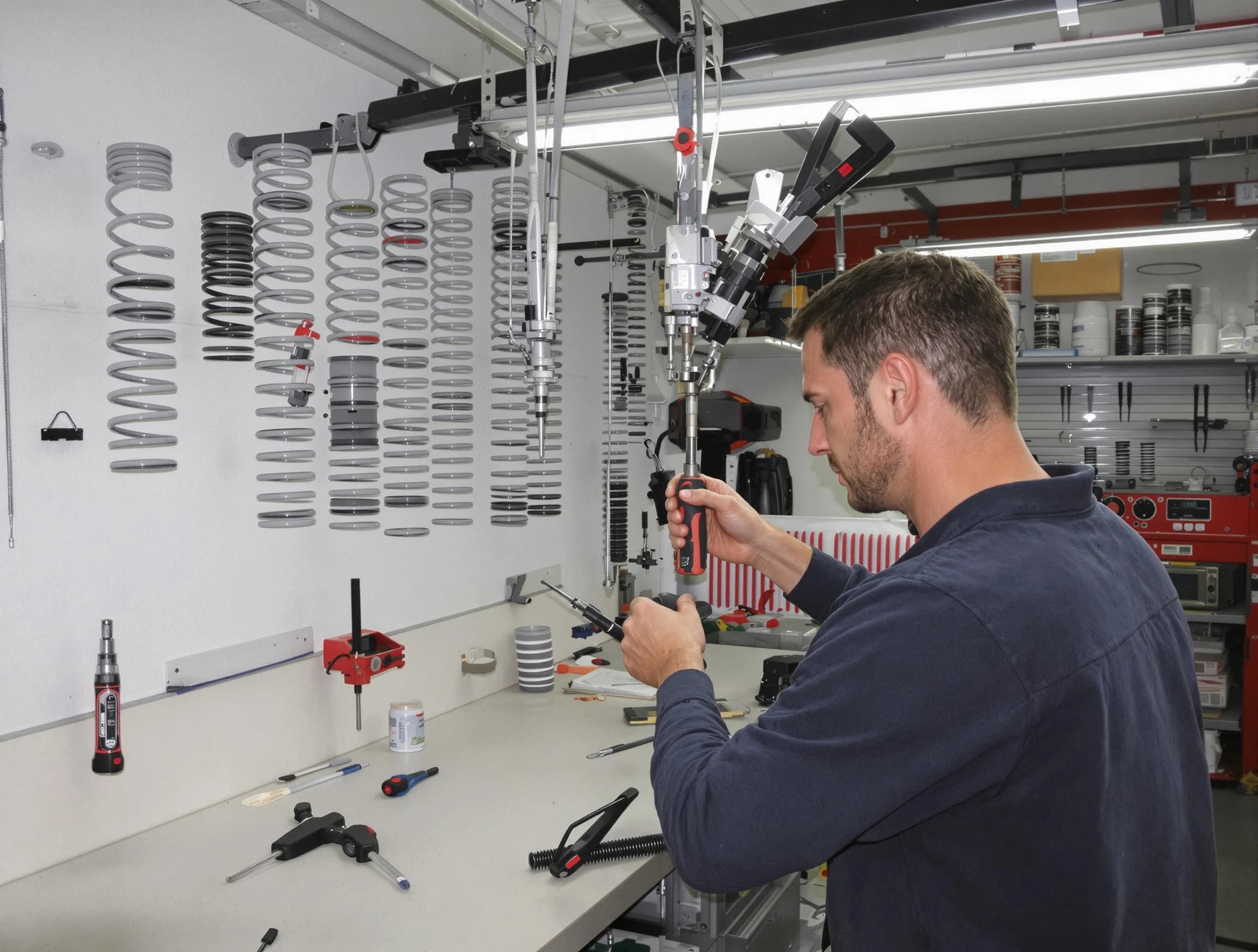 Buffalo Grove Garage Door Repair safety certified technician performing precision spring replacement in Buffalo Grove