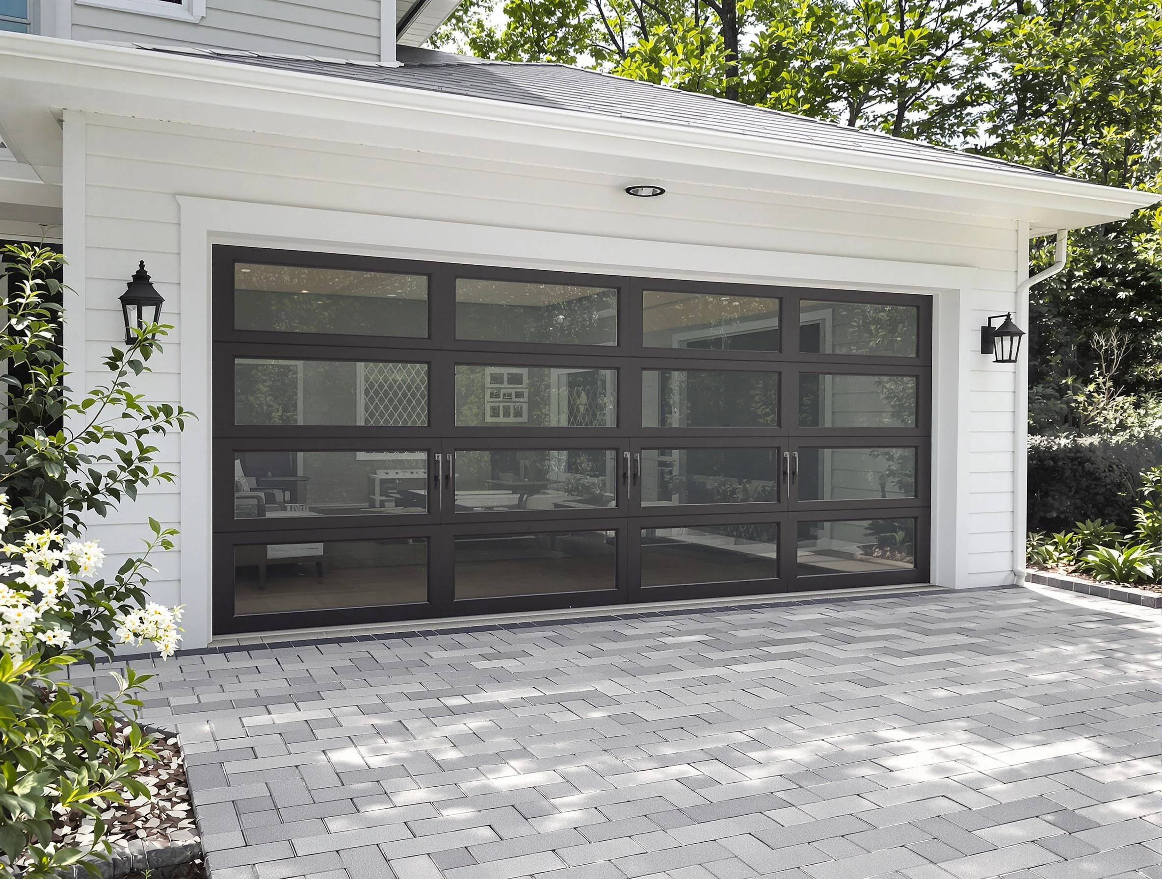 Buffalo Grove Garage Door Repair design specialist presenting custom garage door options to Buffalo Grove homeowner