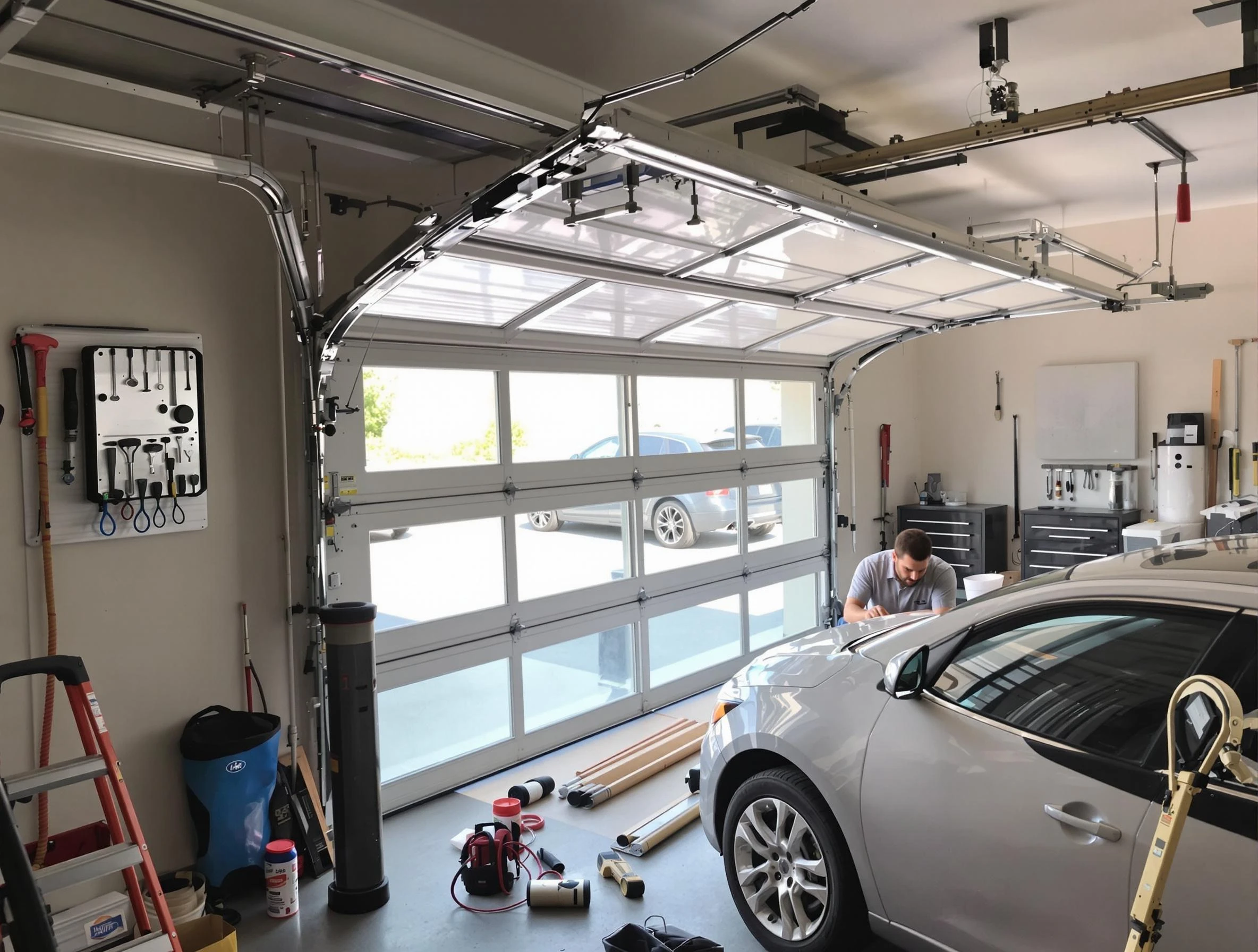 Garage door noise reduction service by Buffalo Grove Garage Door Repair in Buffalo Grove