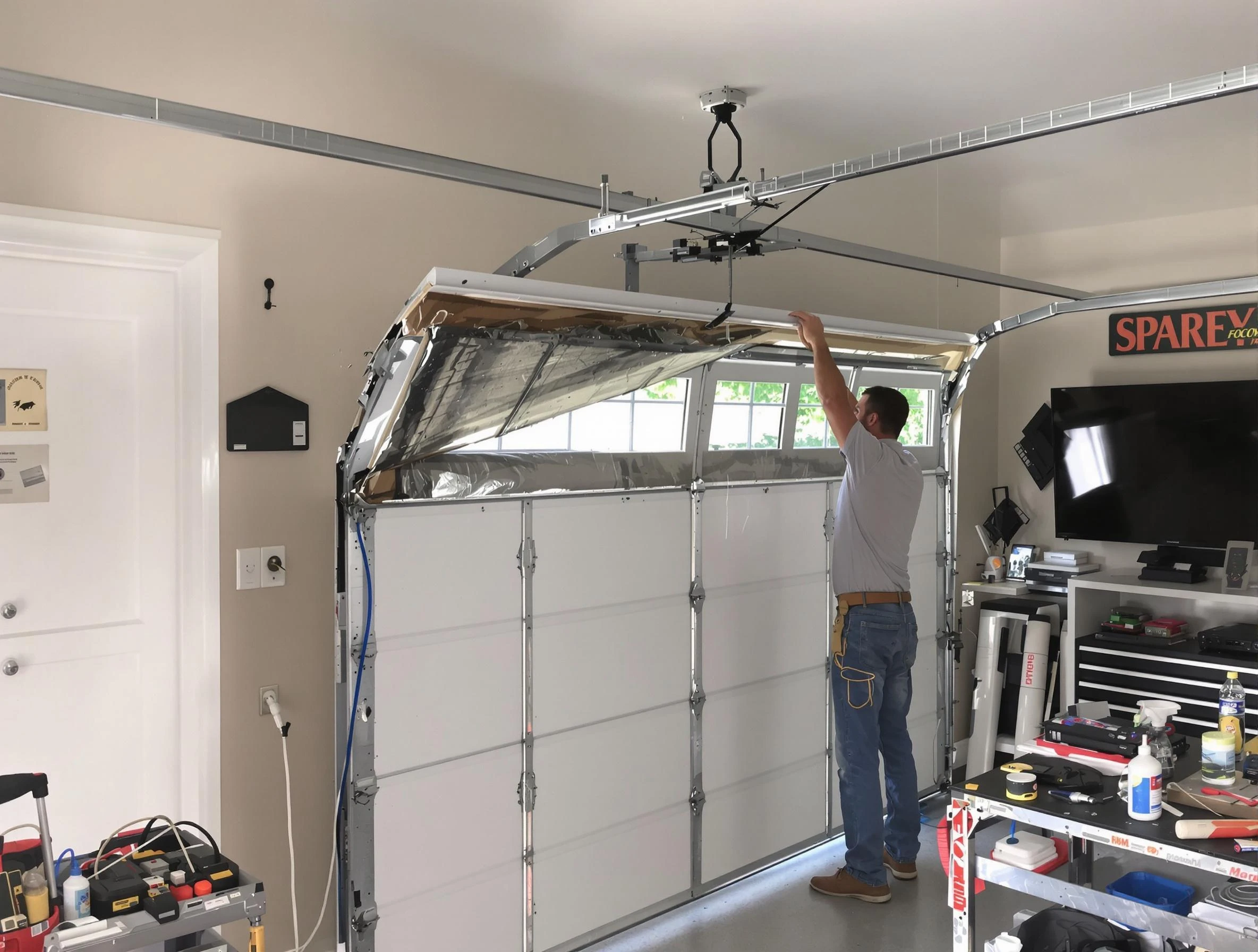 Garage door section replacement by Buffalo Grove Garage Door Repair in Buffalo Grove